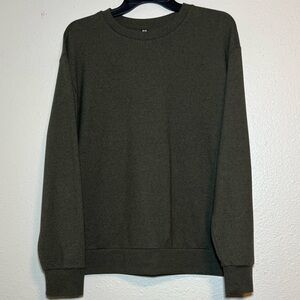 Uniqlo Mens Medium Green Crew Neck  Long Sleeve